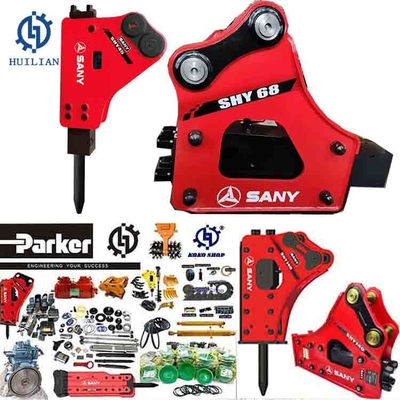 SANY SHY45 SHY53 SHY68 SHY75 Mini-pelée, casse-béton, outils hydrauliques, excavatrice, marteau hydraulique