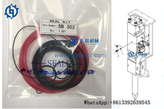 Pièces d'O Ring Shape Atlas Copco Breaker, kits de reconstruction du cylindre SB302 hydraulique