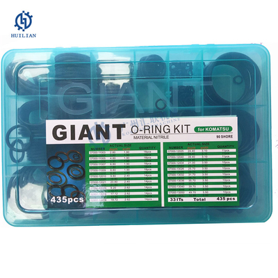 Boîte O Ring Kit de série de la boîte bleue 435pcs KOMATSU de nitriles géants du PC grande pour l'excavatrice