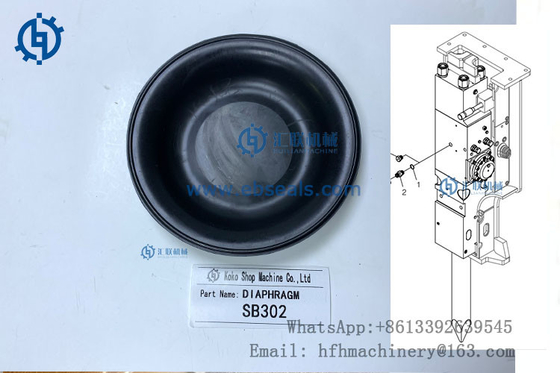 Diaphragme hydraulique noir de briseur de SB302 SB300 pour l'industrie du bâtiment